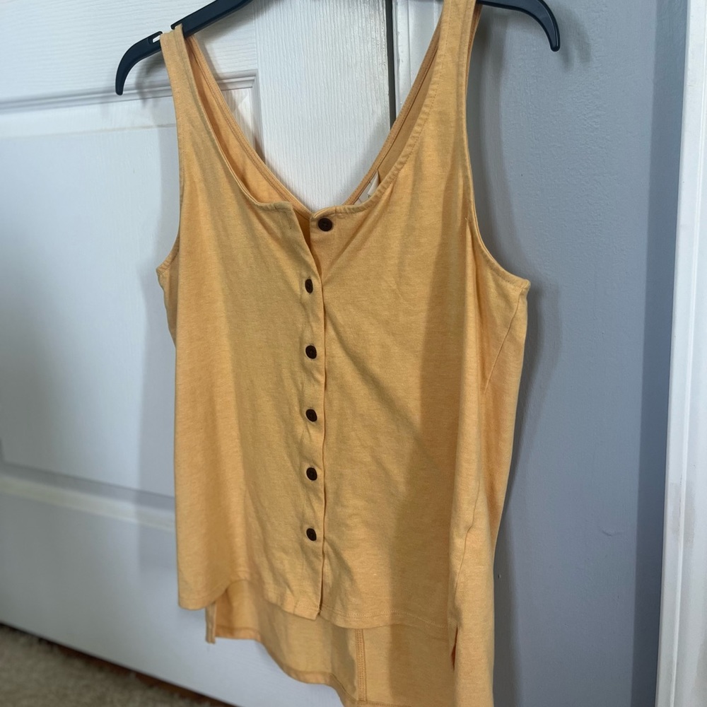 Yellow Button Up Tank